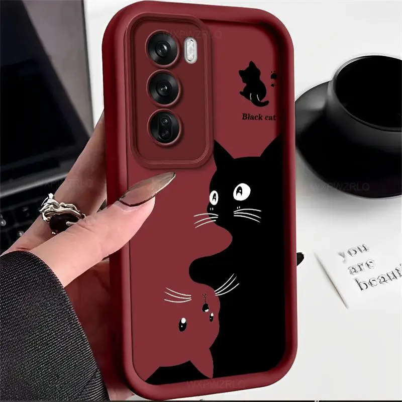 Charming Painted Cat Matte Soft Silicone Shockproof Phone Case