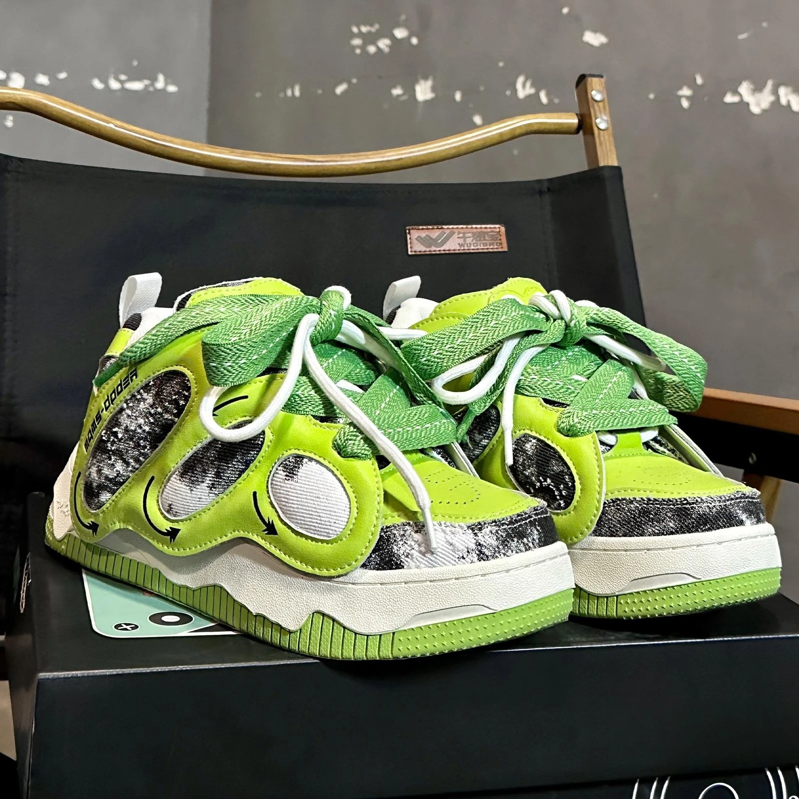 

Autumn New Trend Double Lace Designer Comfortable Board Shoes All Match Street Casual Lightweight Vulcanized Shoes