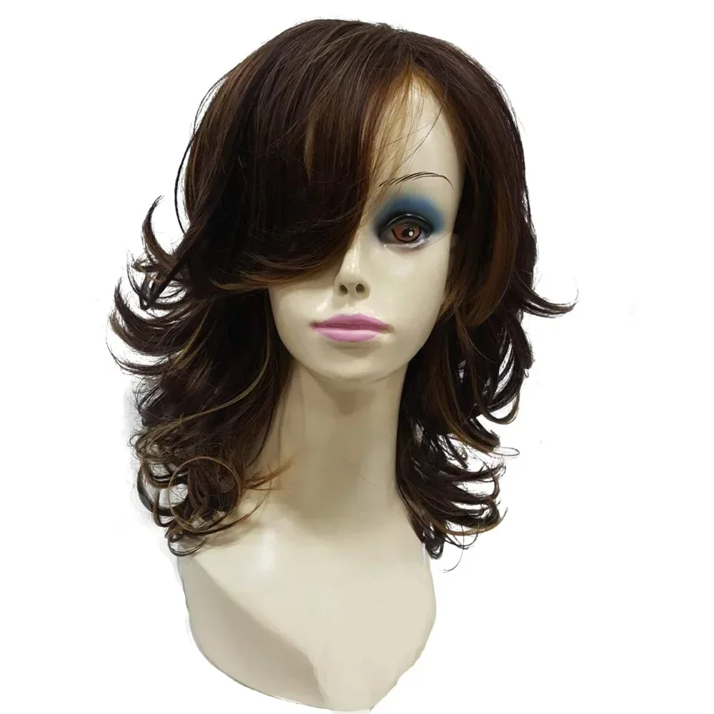 StrongBeauty Women's wig Auburn Layered Medium Curly