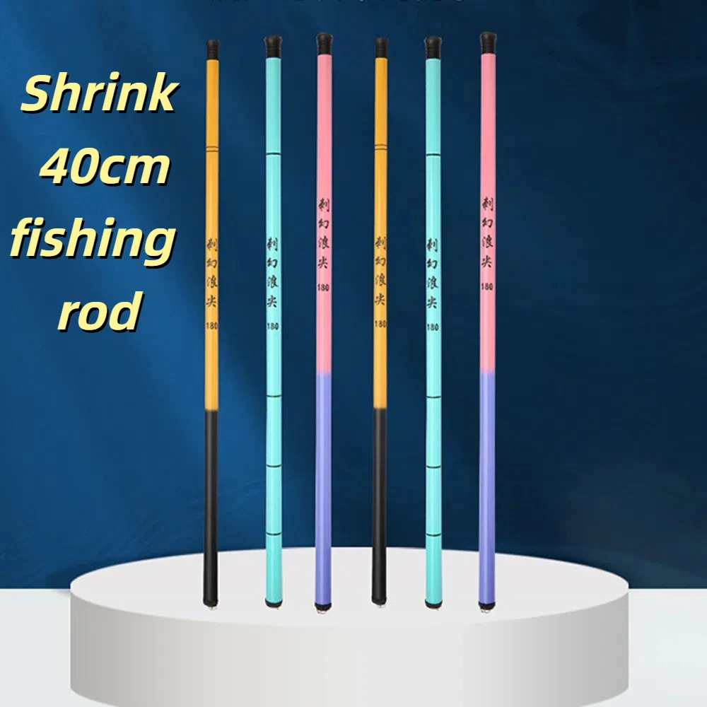 40cm Storage Telescopic Fishing Rod 1.8m-3.6m Length Ultra Short Mini Fishing Pole Thin Ultralight Fishing Hand Pole River Pond