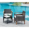 Outdoor Patio Furniture Sets, 3 Pcs   with Side Coffee Table,  for Yard Garden Backyard Lawn,  Outdoor Patio Furniture Sets 1