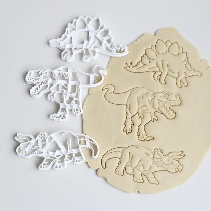 Dinosaur Cookie Cutter T-Rex Stegosaurus Cookie Mold Children Favor Stamp Birthday Party Dessert Mold Fondant Cake Decors
