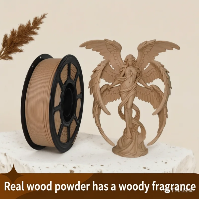 1KG PLA 목재 3D 프린터 필라멘트 1.75mm 목재 필라멘트(목재 분말 함유) Bambu Lab Creality 3D 프린터 소모품용