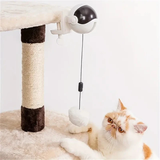 1Pc Fun Lifting Ball Electric Motion Cat Toy With Automatic Retractable Cat Teasing Ball Rotating Interactive Puzzle Pet Toys 6