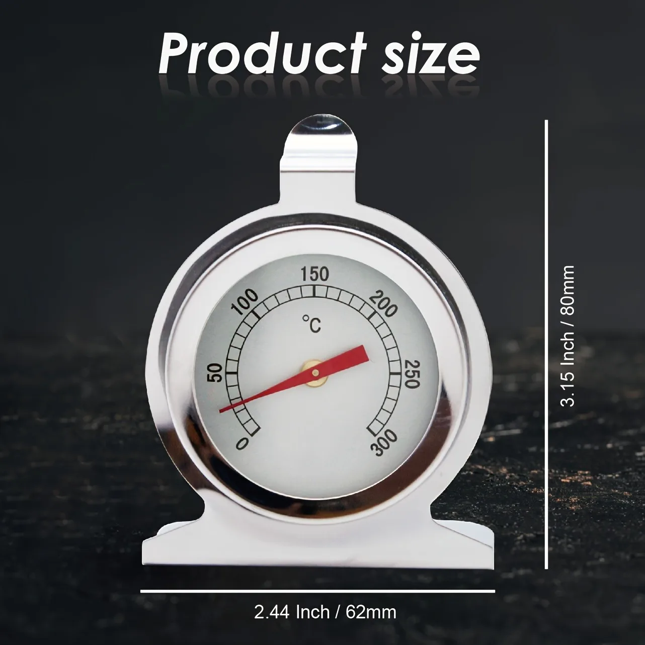 Hot selling oven Thermometer BBQ Baking 2-Inch Dial Classic Series  Stainless Steel  kitchen thermometer 3