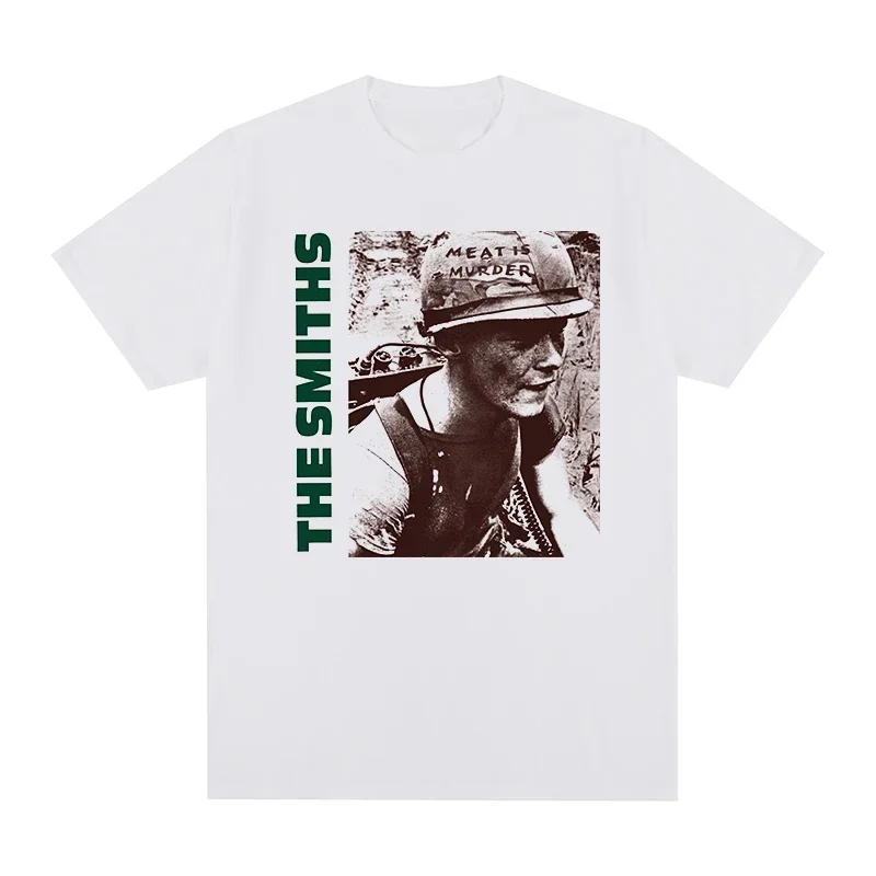 The Smiths Meat Is Kill Morrissey Marr 1985 Punk Rock Band Vintage T-Shirt Cotton Men T Shirt New Tee Tshirt Mens Tops