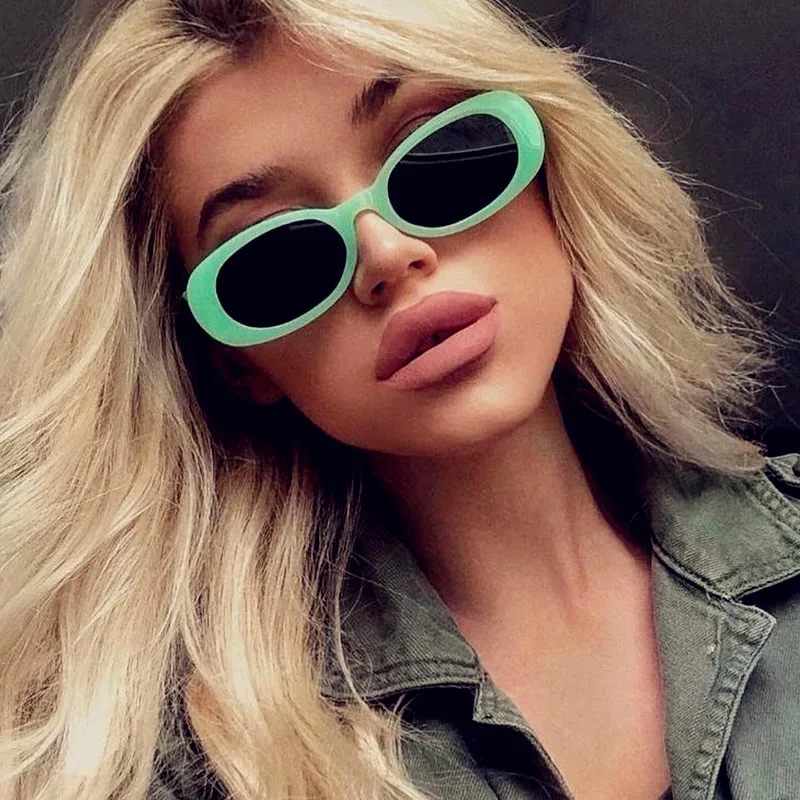 

HKNA 2022 Oval Sunglasses Women Vintage Small Round Eyeglasses Women/Men Luxury Designer Glasses Women Retro Gafas De Sol Mujer
