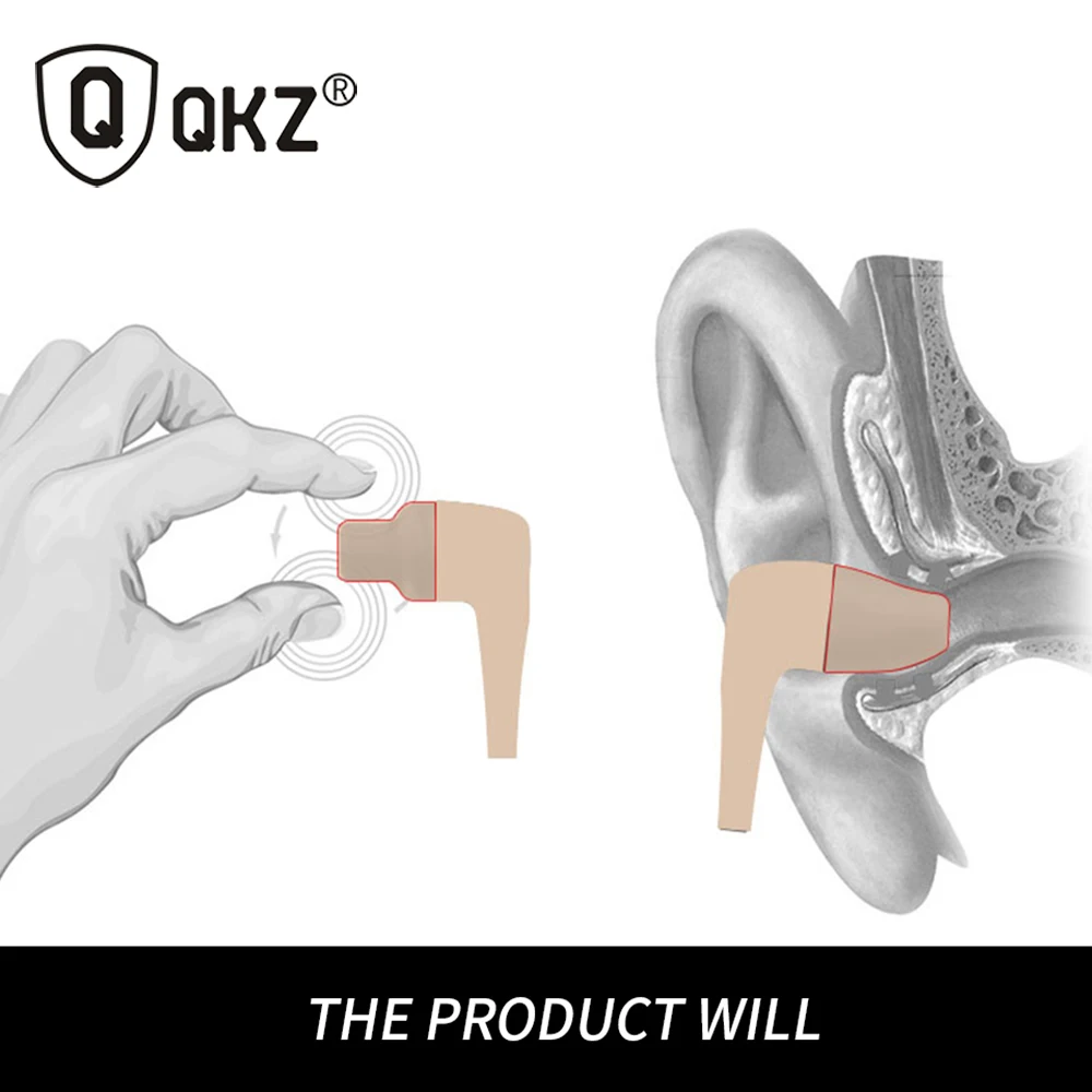 QKZ KZ Headset Ear Pads 3Pair(6PCS) Noise Isolating Memory Cotton In Ear Earbuds Earphone Original Sound Insulation Headphones