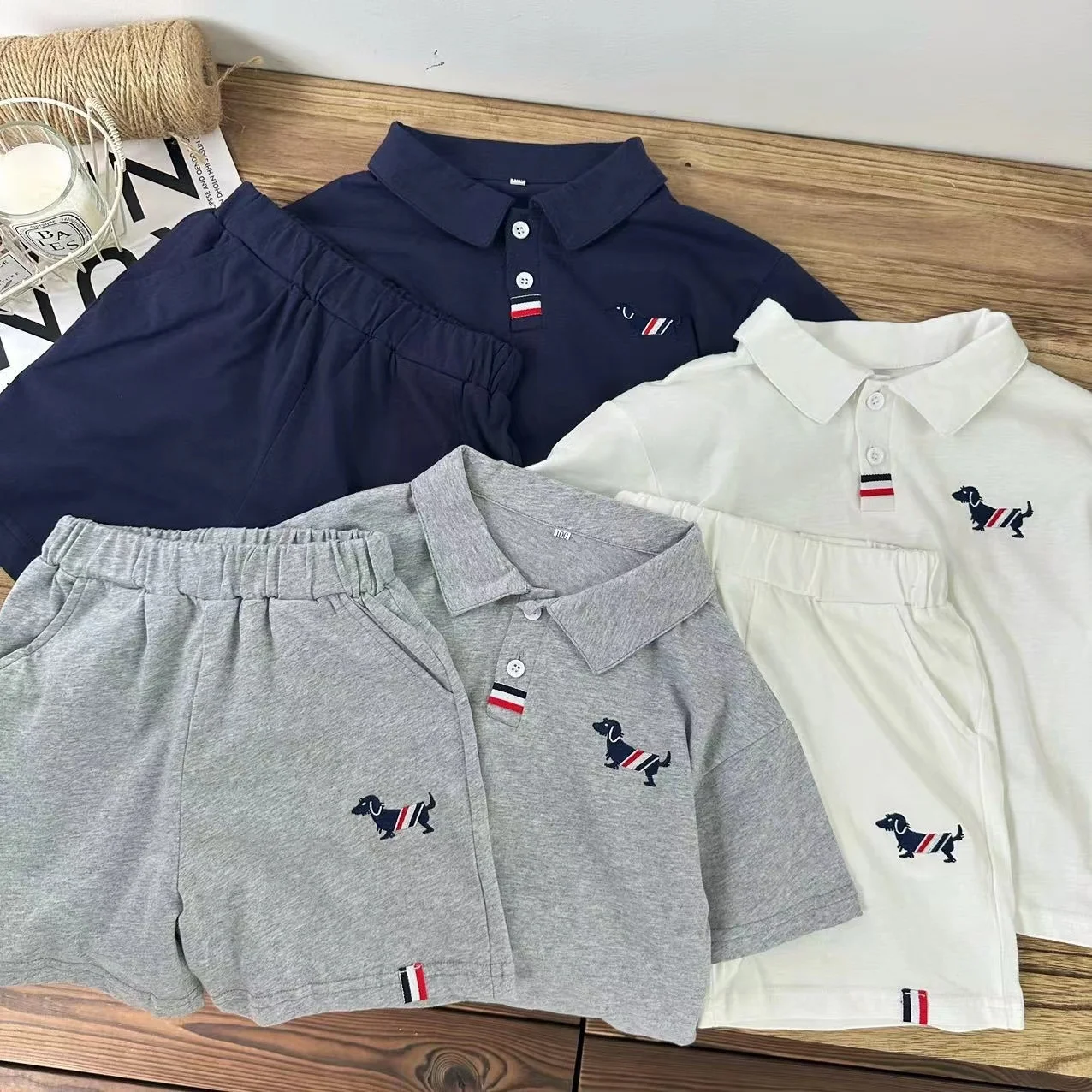 

Детская одежда, рубашка-поло для мальчиков, комплект с коротким рукавом, детская спортивная летняя одежда, детский топ + шорты, комплект из двух предметов