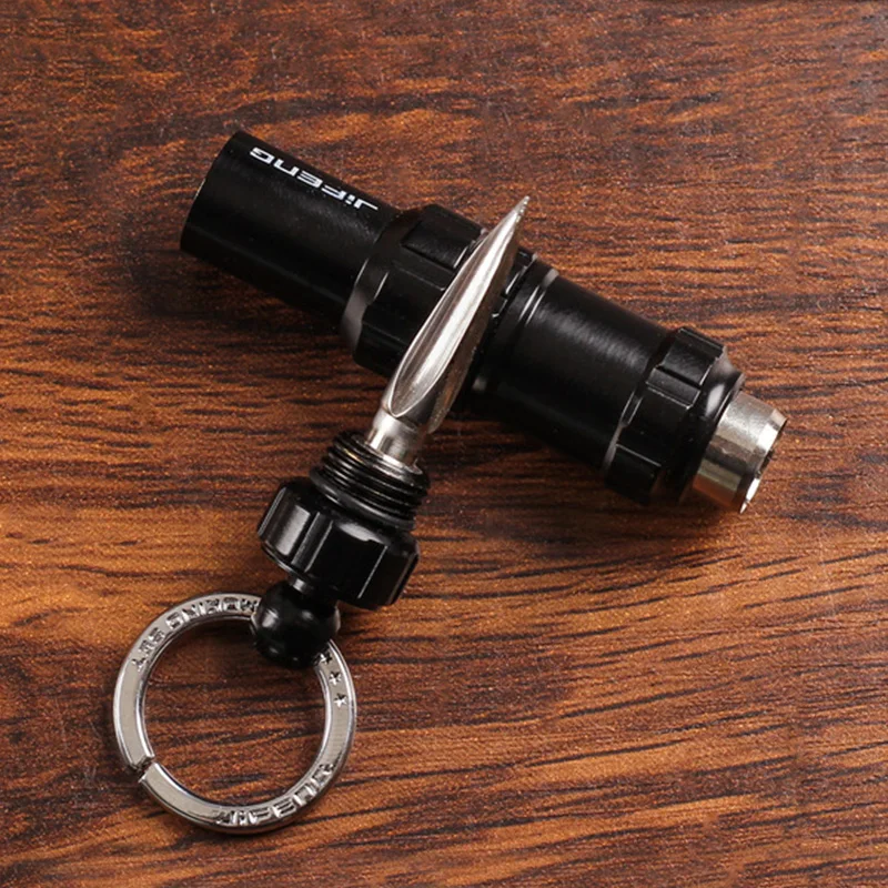 

2 в 1 Перфоратор для сигар, открывалка для сигар, резак для сигар, перфоратор из нержавеющей стали, карманный брикет дыма, курительное лезвие, подвеска для ключа