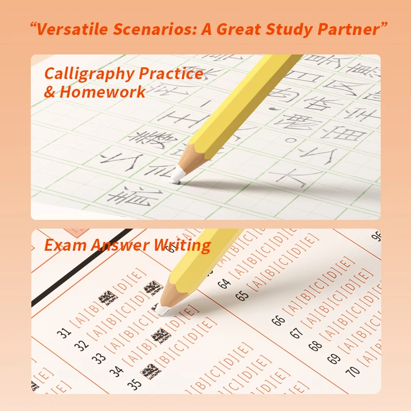 Artistic Pencil Shaped Eraser - Precision Correction Tool for Drawing, Writing, and Creative Gifts