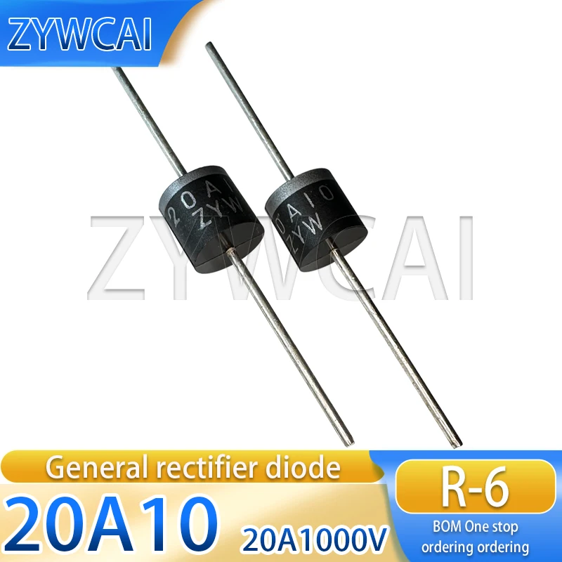 50pcs New 10A10 10 Amp 10A 1000V 1KV Axial Rectifier Diode