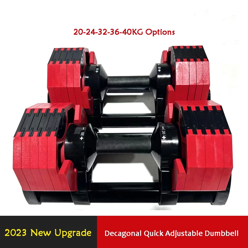 Quick Adjustable Dumbbell for Men and Women, Increased Fitness Dumbbells, Decagonal Adjustable Dumbbells