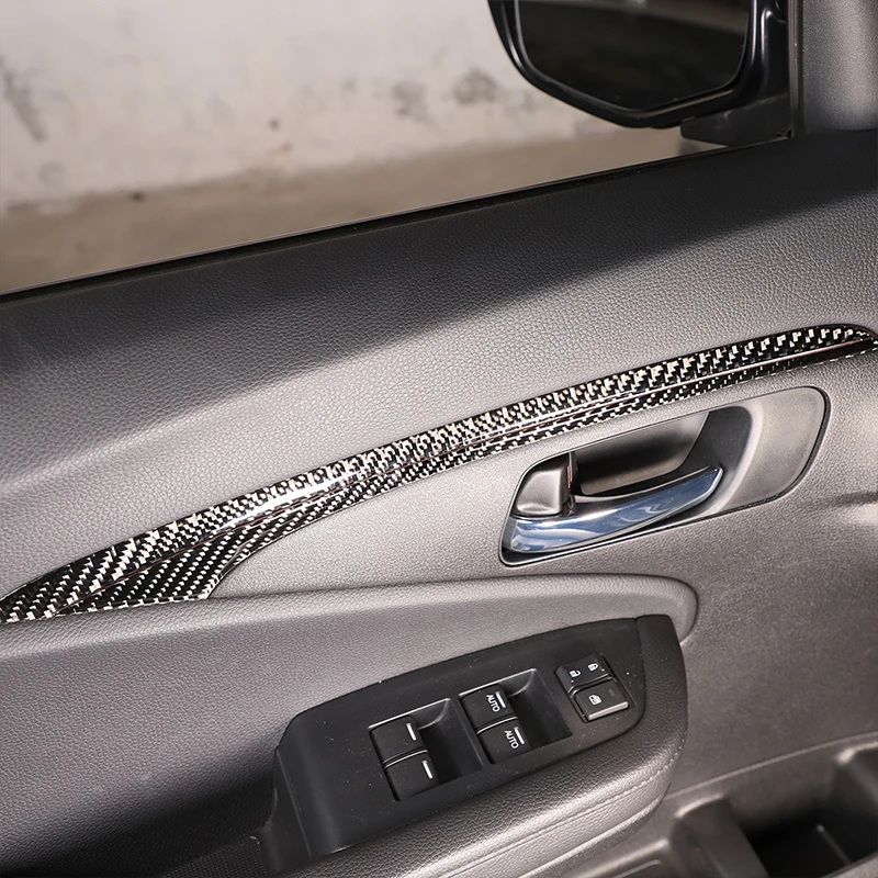 

For Honda Pilot Passport 2016-2022 Soft Carbon Fiber Car Inner Door Bowl Outer Frame Strip Cover Trim Sticker Car Accessories