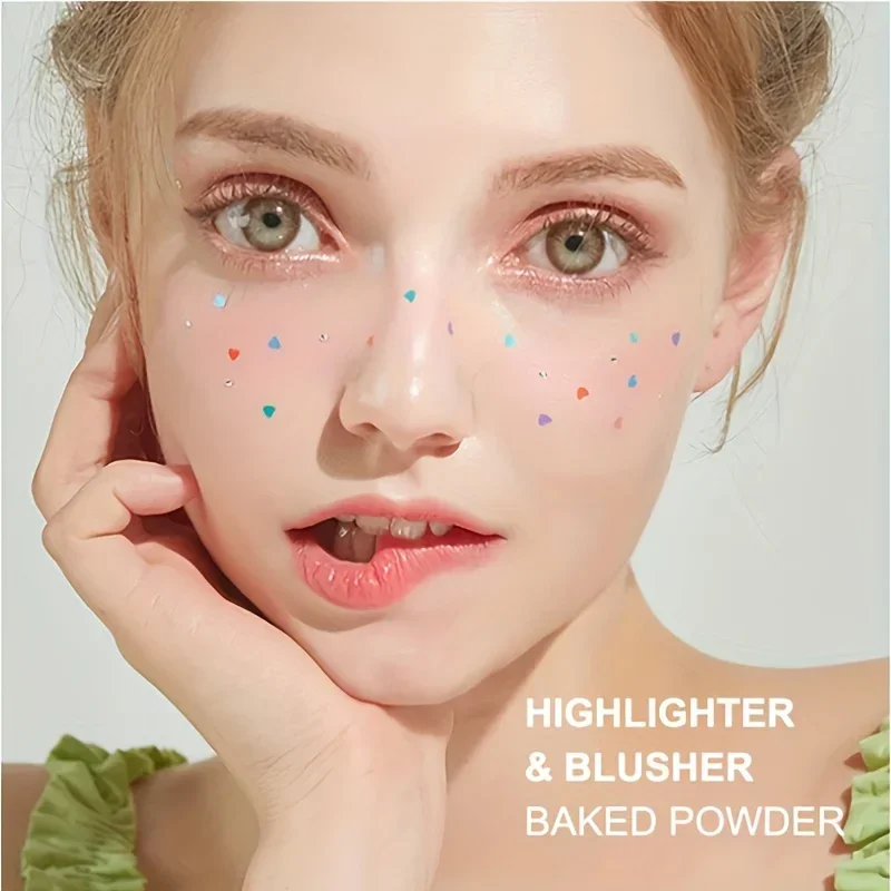 Face Contouring Palette All-In-One Highlight Bronze Blush Eyeshadow Nose Contour Kit Matte Shimmer Makeup for Cheeks