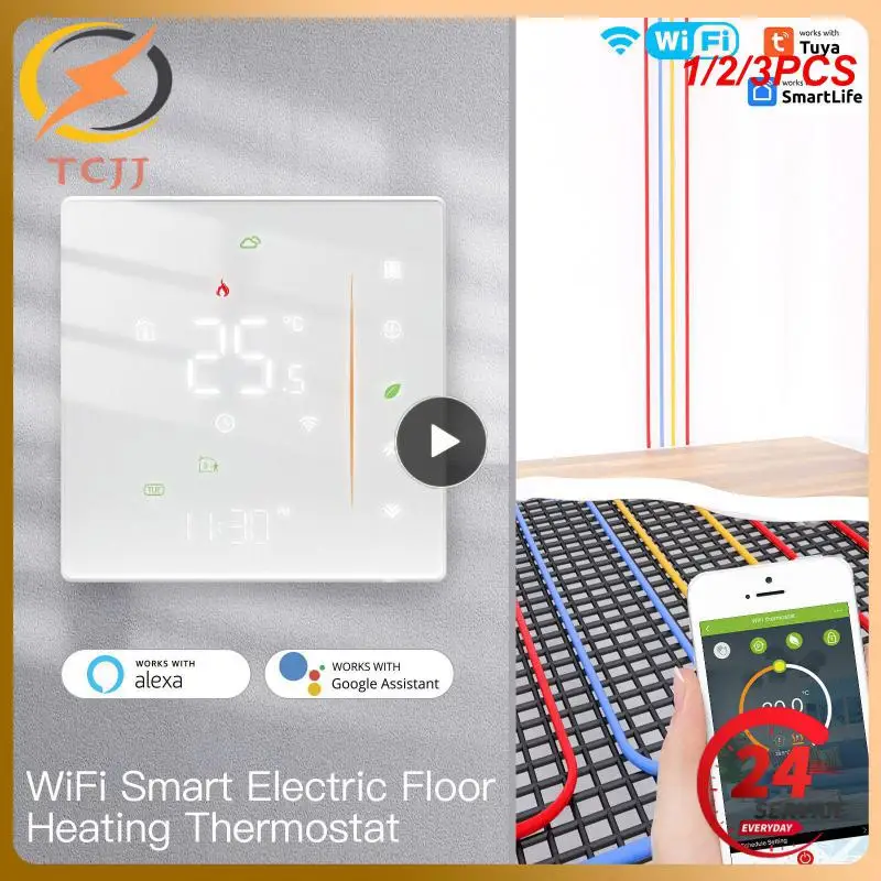 

1/2/3PCS Thermostat Room Temperature Controller of Water/Electric Floor Heating Gas Boiler Humidity Tuya Work with Alex