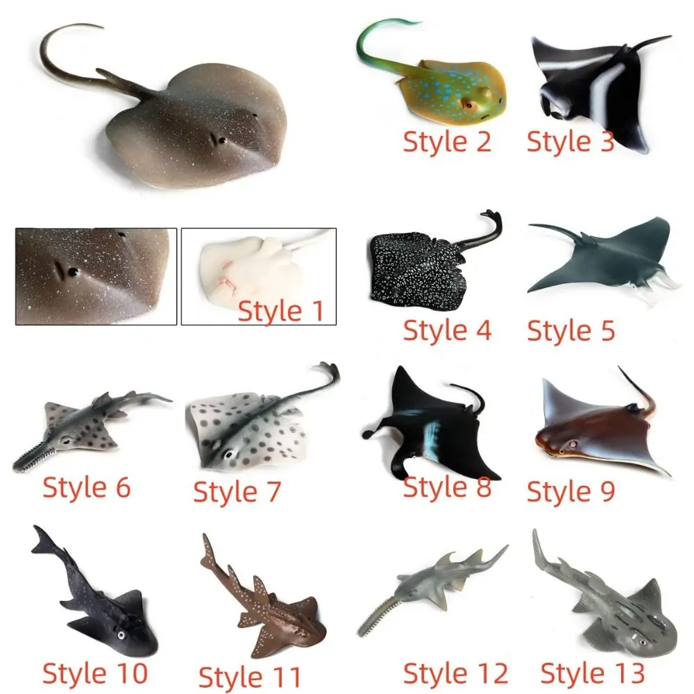 Simulation Manta Ray Model Miniature Cognition Ocean Animal Figures Educational Marine Sea Life Action Figurines Ornaments