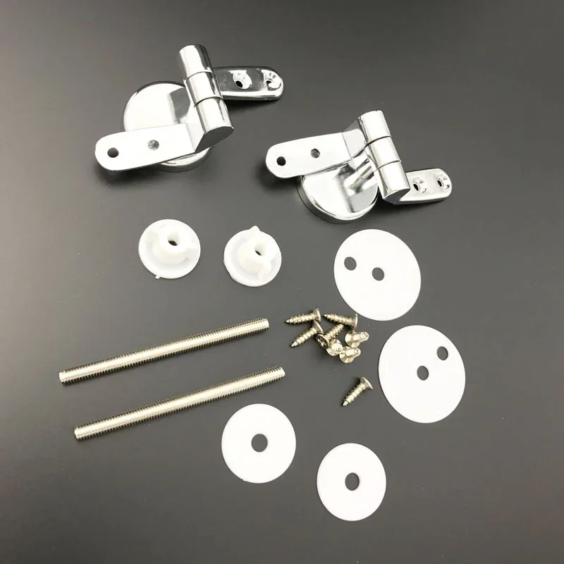 Stainless Steel Toilet Seat Hinge Replacement Parts Mountings with Screws Bolts and Nuts