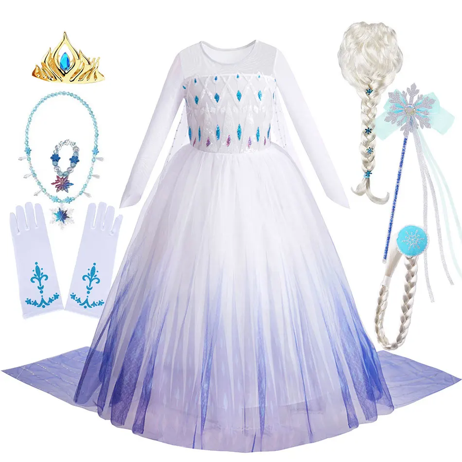 Disney enfant reine des neiges fête d'anniversaire princesse robe