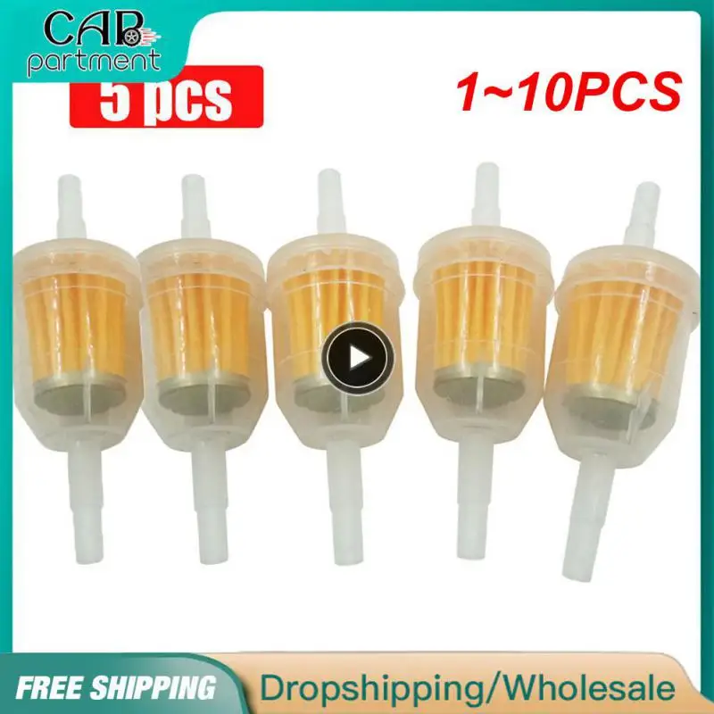 

1~10PCS lot Universal 6MM-8MM 1/4" Inline Gas/Fuel Filter Car Motorcycle Gas Inline Fuel Filter Replacement For Lawn Mower
