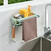Kitchen Sponge Sink Holder Punch-free Dish Drain Rack Storage Shelf Bathroom Shelves Hanging Rack Organizer Accessories 3
