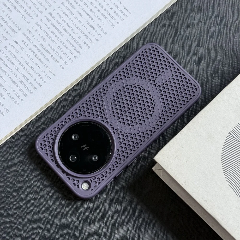 Cooling Armor Breathable Luxury Matte Magnetic Phone Case with Wireless Charging Compatibility