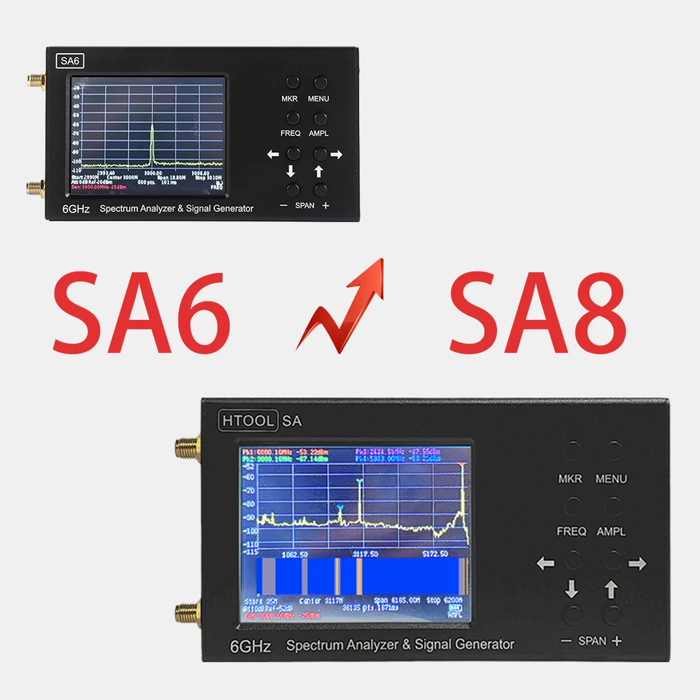 New SA Spectrum Analyzer with Built-in 35MHz-6.2 Near-field Probe HT5 Black Mini Logarithmic Periodic Antenna 1300MHz-10GHz