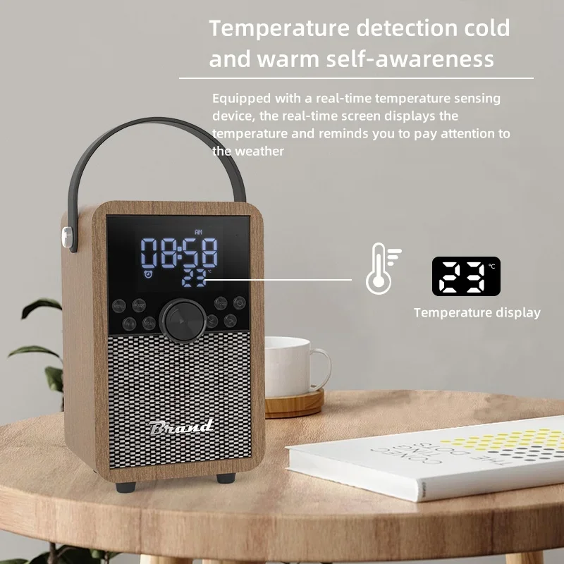 

Деревянный HIFI домашний кинотеатр Портативный беспроводной Bluetooth динамик уличный супер бас сабвуфер Caixa De Som с FM-дисплеем AUX