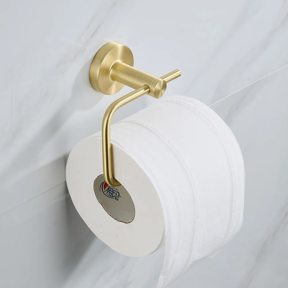 Brushed Gold Bathroom Accessories Set Toilet Brush Holder Toilet Paper Holder Towel Bar Rail Rack Hanger Hook Hardware toilet paper holder bathroom hardware set bathroom hardware accessories