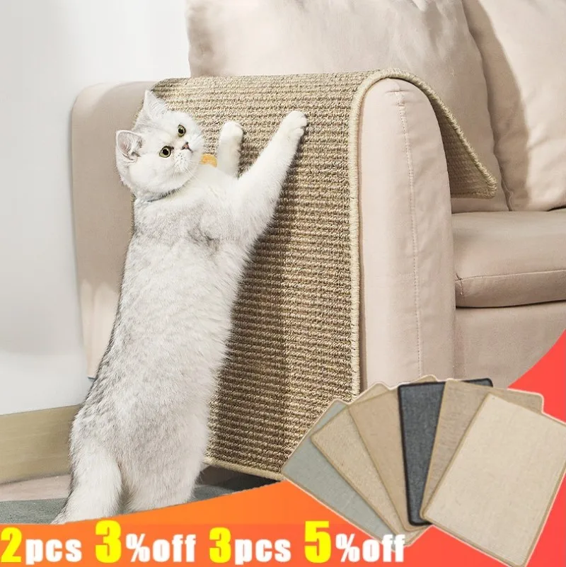 

Cat Scratcher Sisal Mat Board Cat Scratch For Sharpen Nails Scraper Cats Tree Cat Scratching Post Sofa Mats Furniture Protector