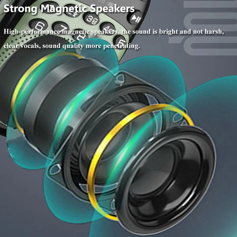 Mini FM Radio LED Display Best Reception Radios Receiver Hifi Sound Bluetooth Speaker Recorder TF Card U Disk MP3 Music Player