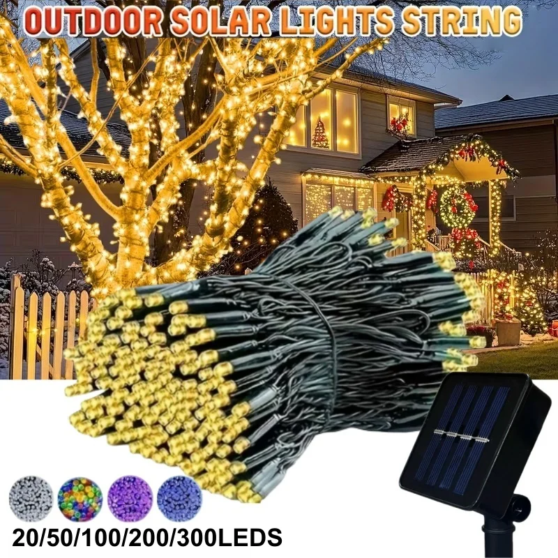 Outdoor Solar Fairy Lights - 8 Mode Waterproof Decorative String Lights