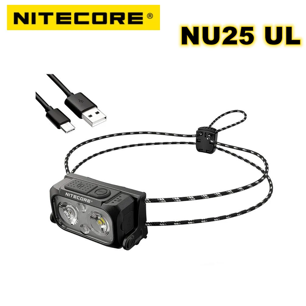 NITECORE NU25 UL Headlamp USBC rechargeable 400 lumens Headlight Red