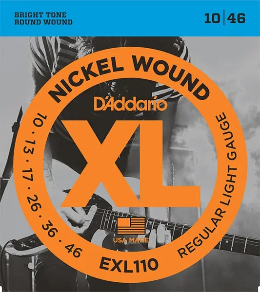 EXL110 XL NICKEL WOUND Струны для электрогитары Regular Light 10-46 D`Addario | Спорт и развлечения