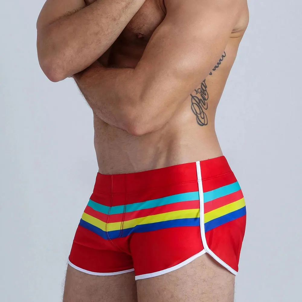 

2022 Man Swimwear Hot Sexy Mens Swimsuit Male Swimming Trunks Push-up Padded Shorts Men Surf Board Beach Pants Surfing Swim