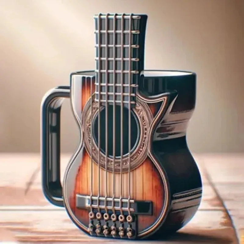 Premium Creative Coffee Mug - Unique Musical Instrument Design, High-End Gift & Desktop Ornament