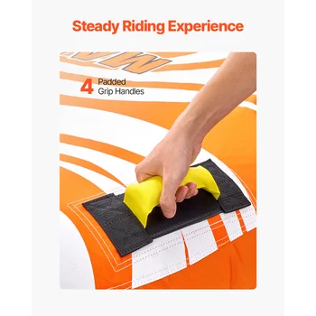 VEVOR 1-2 Riders Towable Tubes for Boating Inflatable Towable Tube for Boat to Pull, 340lbs Boat Tubes with Fin for Water Sports 5