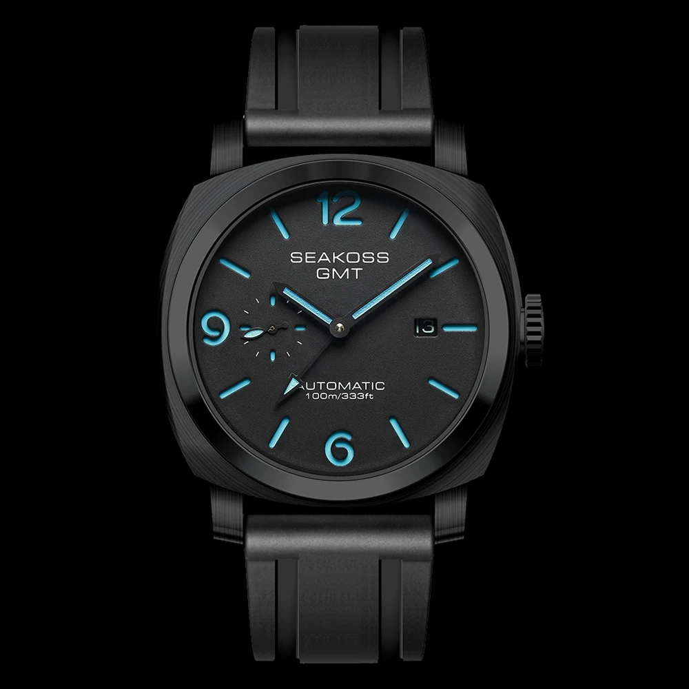 seakoss GMT 腕時計 ブルー 45mm オマージュ Amazon.com: SEAKOSS Men's 45mm GMT 10ATM Diving Automatic