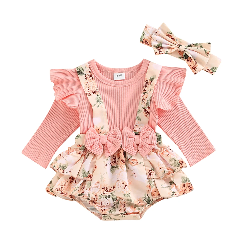 Ensemble De Vêtements D'automne Pour Nouveau-né Fille Avec