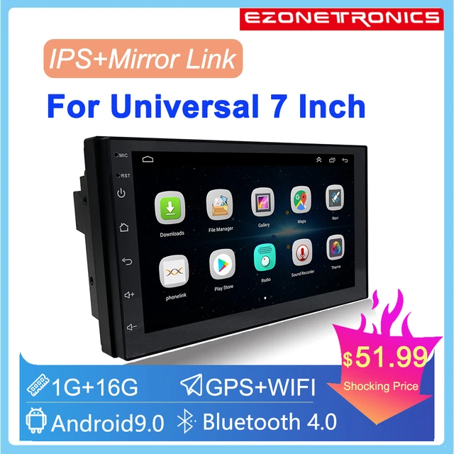 Android 9.0 single Din Car Stereo Navigation 7 inch Touch Screen GPS C –  EZoneTronics