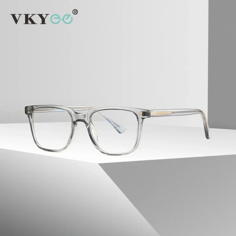 VICKY Men's Square Classic Eyeglass Frames Myopia Hyperopia Anti-Blue Light Reading Glasses Customizable Prescription PFD2082 2