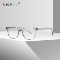 VICKY Men's Square Classic Eyeglass Frames Myopia Hyperopia Anti-Blue Light Reading Glasses Customizable Prescription PFD2082 2