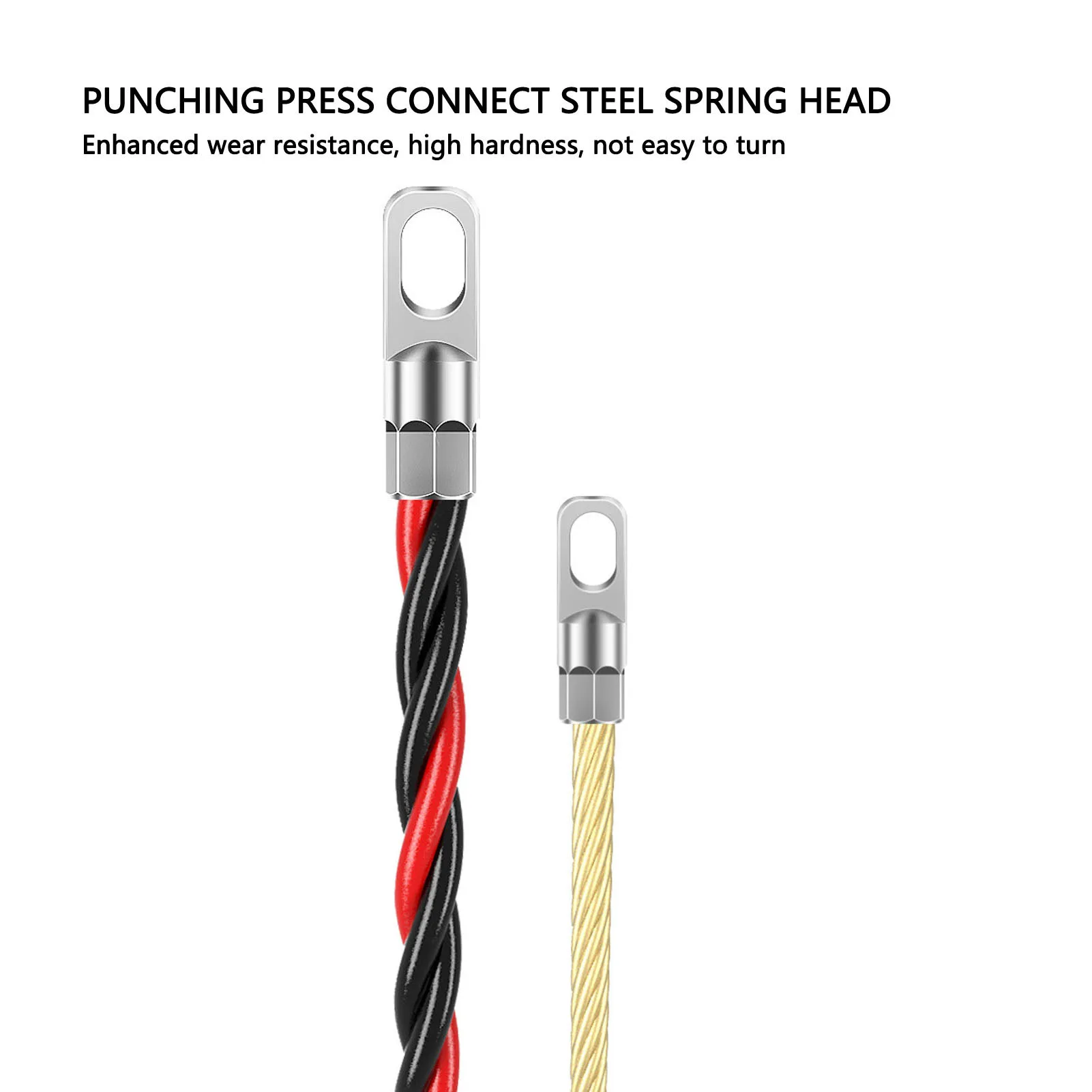 Electrical Wire Threader Flat Electrician Threading Device Manual Cable Puller with Gloves Cable Ties Wire Threader