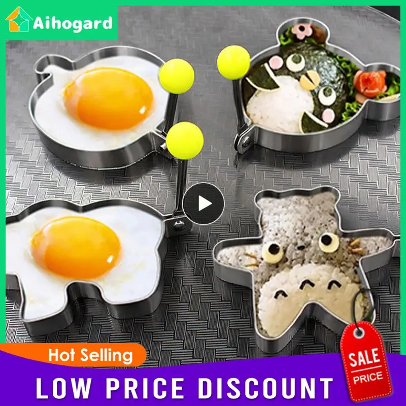 

Stainless Steel 5Style Fried Egg Pancake Shaper Omelette Mold Mould Frying Egg Cooking Tools Kitchen Accessories Gadget Rings