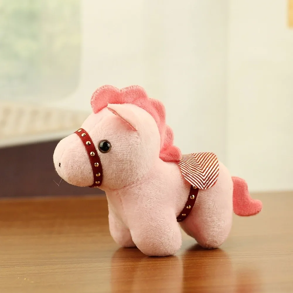 Cartoon Pony Pendant Mascot Doll Steed Doll Plush Horse Keychain Fluffy Chinese Style Stuffed Animal Keyring