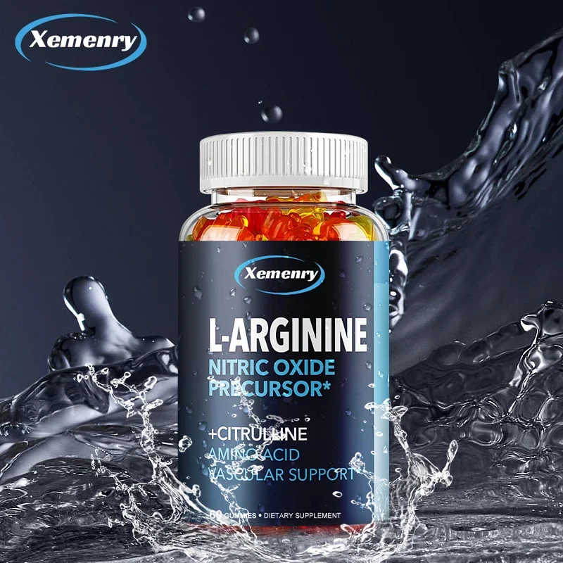 L-Arginine Gummies, Nitric Oxide Supplement - Promotes Muscle Growth and Enhances Endurance in Men - Image 2