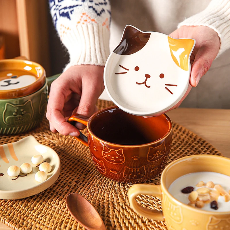Cartoon Ceramic Cat Mug