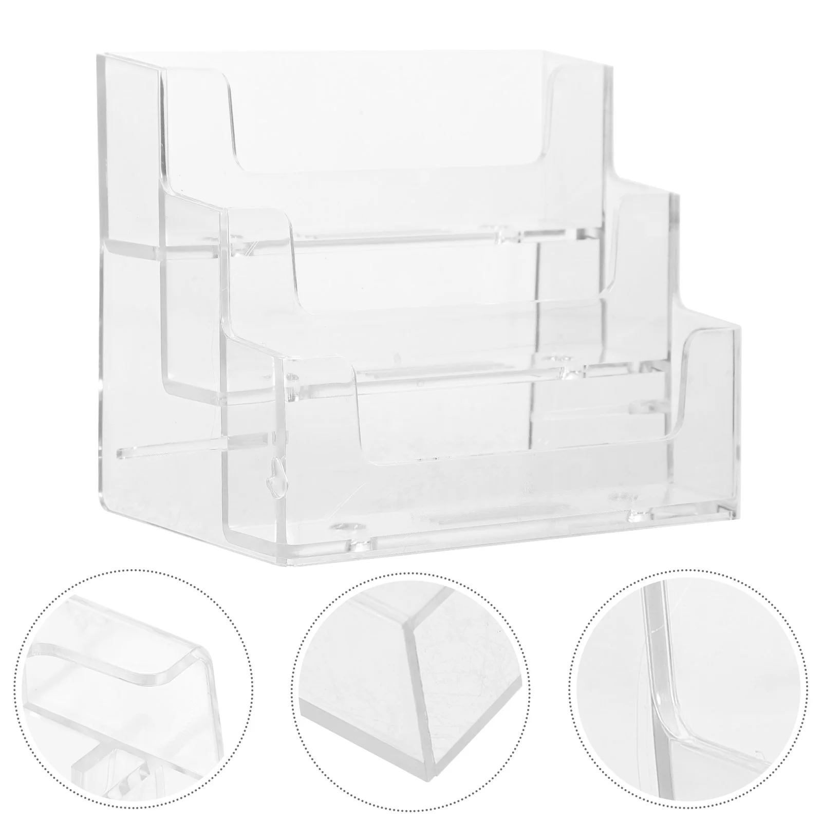 

Multi-layer Business Card Box Clear Holder Desk Cards Display Stand Outdoor Organizer for Holders Desktop