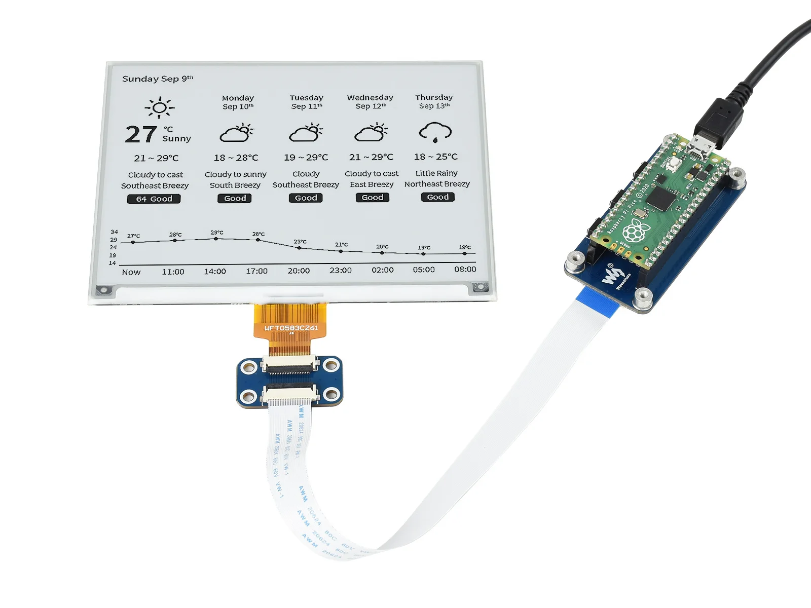 Waveshare-5.83 ġ E-Paper E-Ink ÷ , 648  480 ȼ, /ȭƮ, SPI ̽,   ڿ