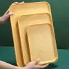 Nordic PP Pallet Plastic Tray Food Bread Pan Rectangular Storage Household Kitchen Supplies Hotel Service Tray Dessert 6